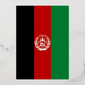 Afghaanse vlag folie uitnodiging (Voorkant)