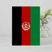 Afghaanse vlag folie uitnodiging (Staand Voorkant)
