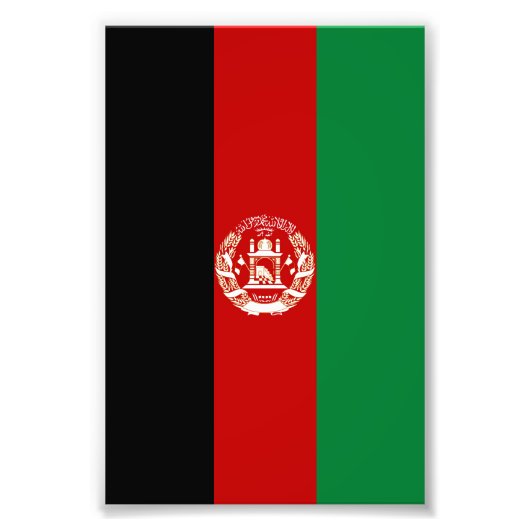 Afghaanse vlag foto afdruk (Voorkant)
