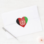 Afghaanse vlag hart sticker (Envelop)