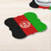 Afghaanse vlag kartonnen onderzetters (Gekanteld)