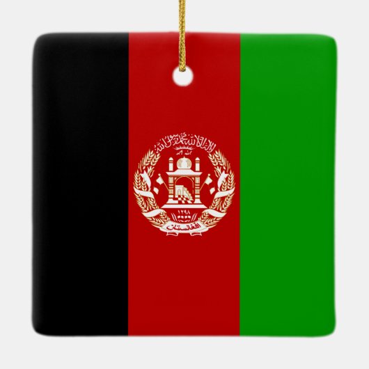 Afghaanse vlag keramisch ornament (Achterkant)