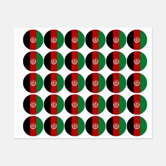 Afghaanse vlag labels (Vel)