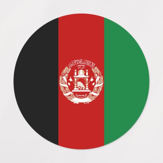 Afghaanse vlag labels (Design 2)