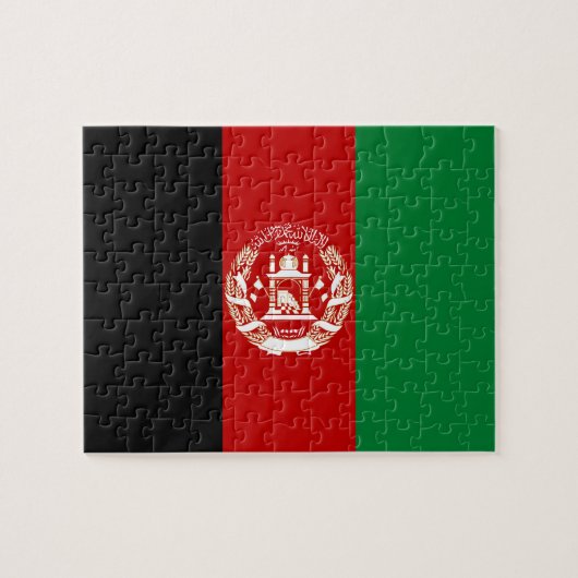 Afghaanse vlag legpuzzel (Horizontaal)