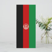 Afghaanse vlag menu (Staand voorkant)