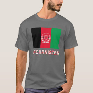 Afghaanse vlag met naam t-shirt
