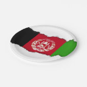 Afghaanse vlag papieren bordje (Gekanteld)