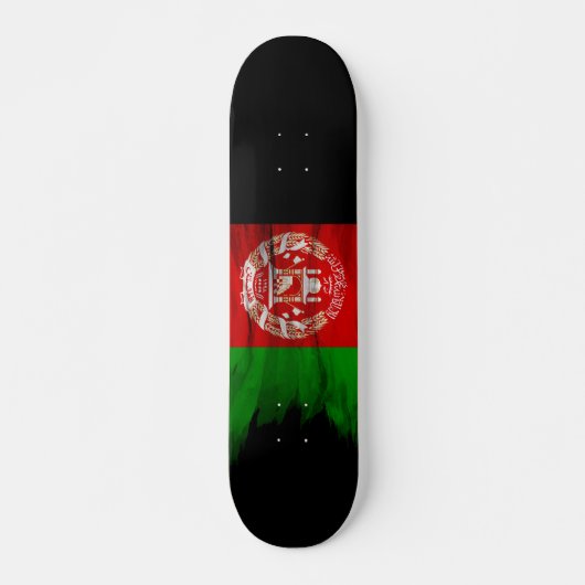 Afghaanse vlag, penseelstreek, nationale vlag persoonlijk skateboard (Voorkant)
