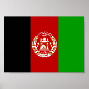 Afghaanse vlag poster