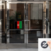 Afghaanse vlag raamsticker (Kantoordeur)