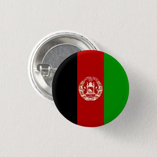 Afghaanse vlag ronde button 3,2 cm (Voorkant /achterkant)