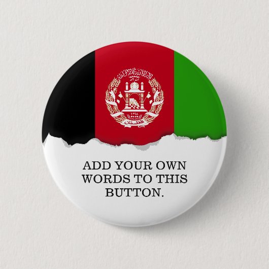 Afghaanse vlag ronde button 5,7 cm (Voorkant)