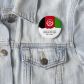 Afghaanse vlag ronde button 5,7 cm (In situ)