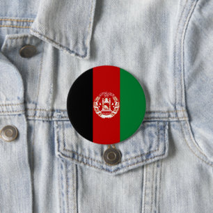 Afghaanse vlag ronde button 7,6 cm