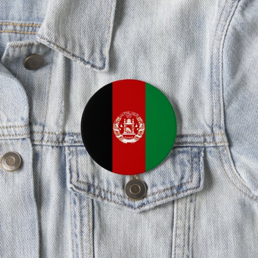 Afghaanse vlag ronde button 7,6 cm (In situ)