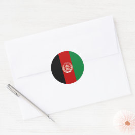 Afghaanse vlag ronde sticker