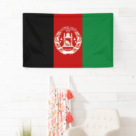 Afghaanse vlag spandoek (Insitu)