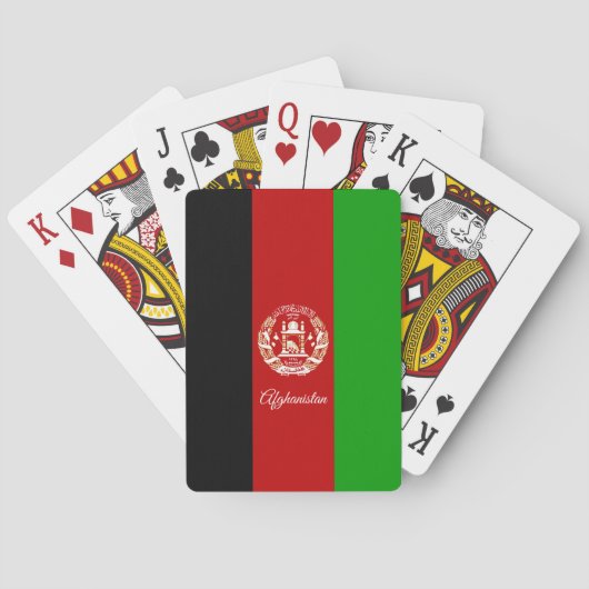 Afghaanse vlag Spelen, Afghanistan Speelkaarten (Achterkant)