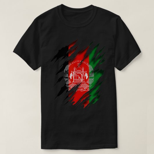Afghaanse vlag t-shirt (Design voorkant)