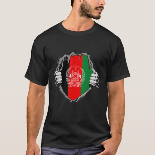 Afghaanse vlag t-shirt (Voorkant)
