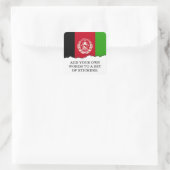 Afghaanse vlag vierkante sticker (Tas)