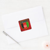 Afghaanse vlag vierkante sticker (Envelop)
