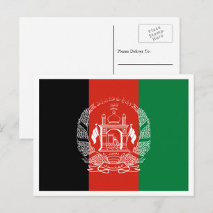 Afghaanse vlag, vlag van Afghanistan Briefkaart