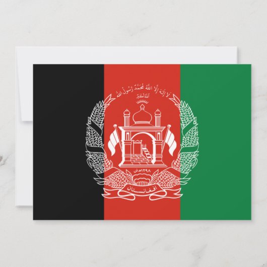 Afghaanse vlag, vlag van Afghanistan bruiloft Kaart (Achterkant)