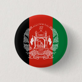 Afghaanse vlag, vlag van Afghanistan Ronde Button 3,2 Cm
