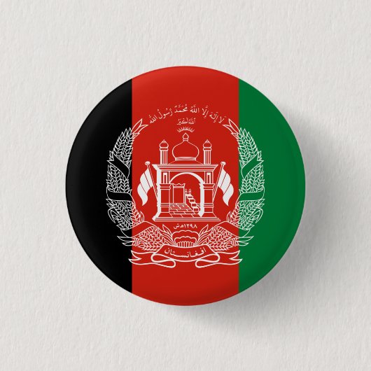 Afghaanse vlag, vlag van Afghanistan Ronde Button 3,2 Cm (Voorkant)