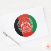 Afghaanse vlag, vlag van Afghanistan Ronde Sticker (Envelop)