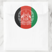 Afghaanse vlag, vlag van Afghanistan Ronde Sticker (Tas)