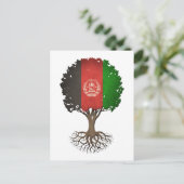 Afghaanse vlag -  vliegboom briefkaart (Staand voorkant)
