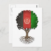 Afghaanse vlag -  vliegboom briefkaart (Voorkant / Achterkant)