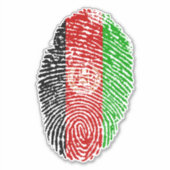 Afghaanse vlag voor vingerafdrukken sticker (Voorkant)