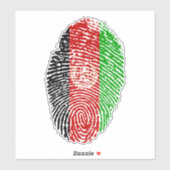 Afghaanse vlag voor vingerafdrukken sticker (Vel)