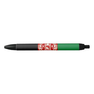 Afghaanse vlag zwarte inkt pen