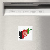 Afghaanse vlaggenkaart magneet (Insitu (Vaatwasser))