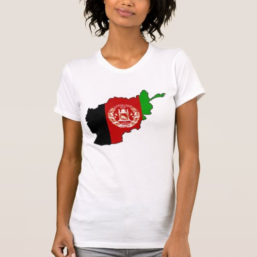 Afghaanse vlaggenkaart t-shirt (Voorkant)