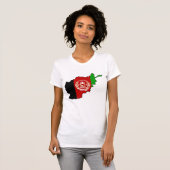 Afghaanse vlaggenkaart t-shirt (Voorkant volledig)