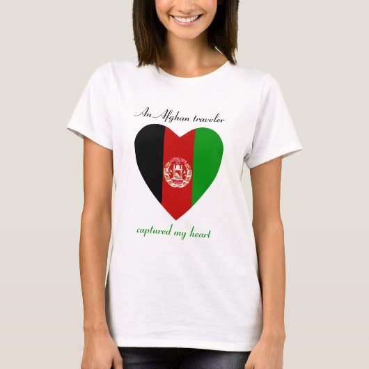 Afghaanse vlaggenliefhebber T-Shirt (Voorkant)