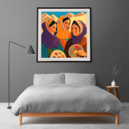 Afghaanse vrouwen die Darya spelen Poster