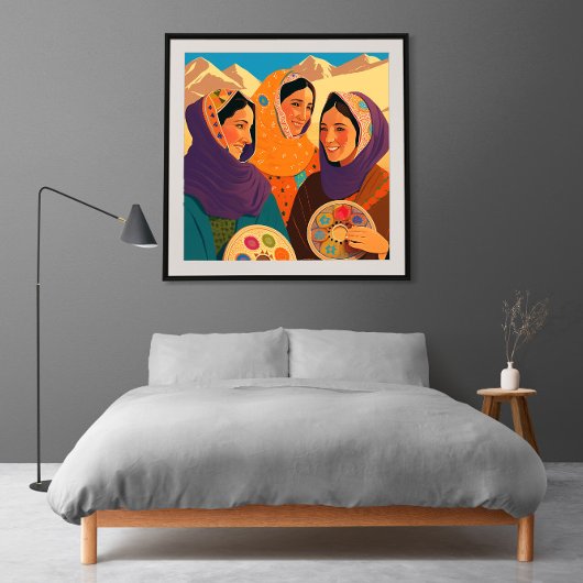 Afghaanse vrouwen die Darya spelen Poster