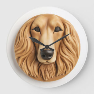 Afghaanse Windhond 3D Geïnspireerd Grote Klok