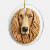 Afghaanse Windhond 3D Geïnspireerd Keramisch Ornament (Links)