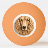 Afghaanse Windhond 3D Geïnspireerd Pingpongbal (Voorkant)