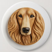 Afghaanse windhond 3D geïnspireerd Ronde Button 6,0 Cm (Voorkant)