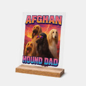 Afghaanse windhond acryl bord (Hoek)