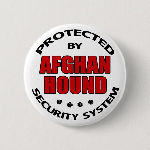 Afghaanse windhond beveiliging ronde button 5,7 cm